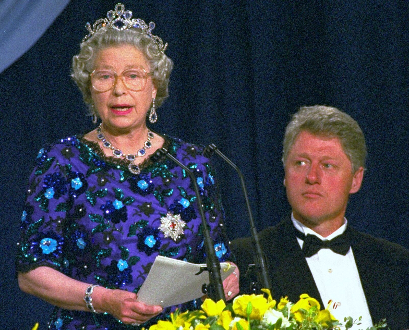 1994: Queen Elizabeth II and President Bill Clinton